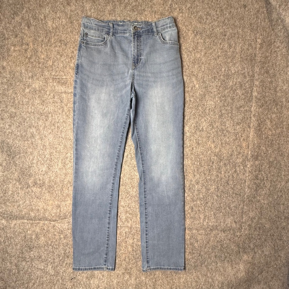 The Children's Place Straight Jeans Girls 14 Light Wash Stretch Denim Classic